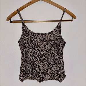 SHEIN Leopard Print Top - Black and Brown